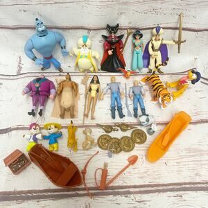 DISNEY Vintage 1990s Aladdin and Pocahontas Figures